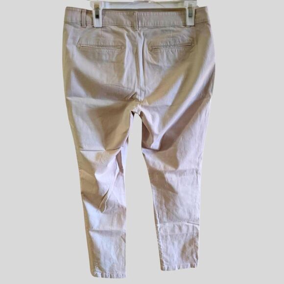 Banana Republic Slim Fit Chino Pants Women’s Size 4 Beige Khaki Stretch Cotton - Picture 3 of 11